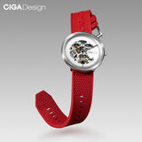 CIGA design Skeleton Cask Mechanical Strap Quick Release Silicone Strap