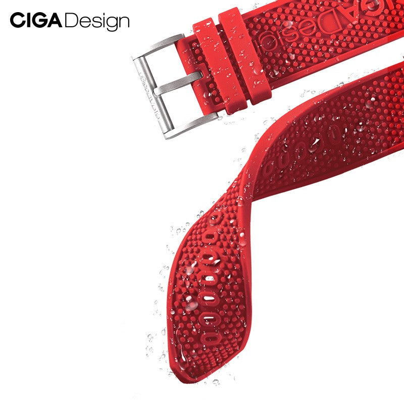 CIGA design Skeleton Cask Mechanical Strap Quick Release Silicone Strap