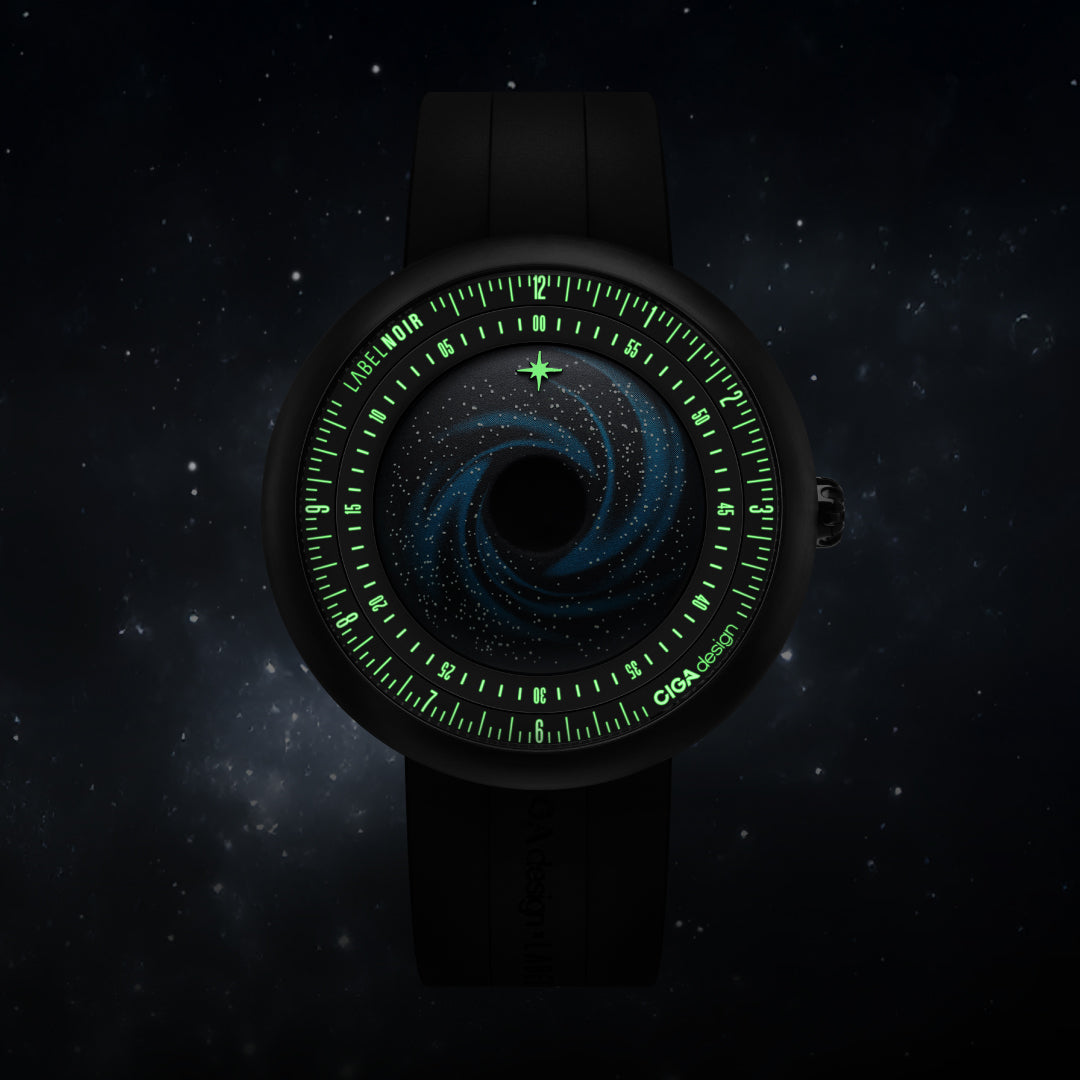 CIGA design x Label Noir Automatic Watch Blue Planet II · Black Star Edition